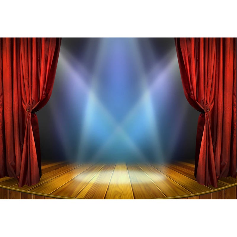 Baocicco 10x7ft Vinyl Huge Swanky Red Curtain Stage Backdrop Photography Background Wedding Hall Red Carpet Spotlight Celebrating Festival Party Children Lovers Adults Photo Backdrop Photo Studio - Image 1